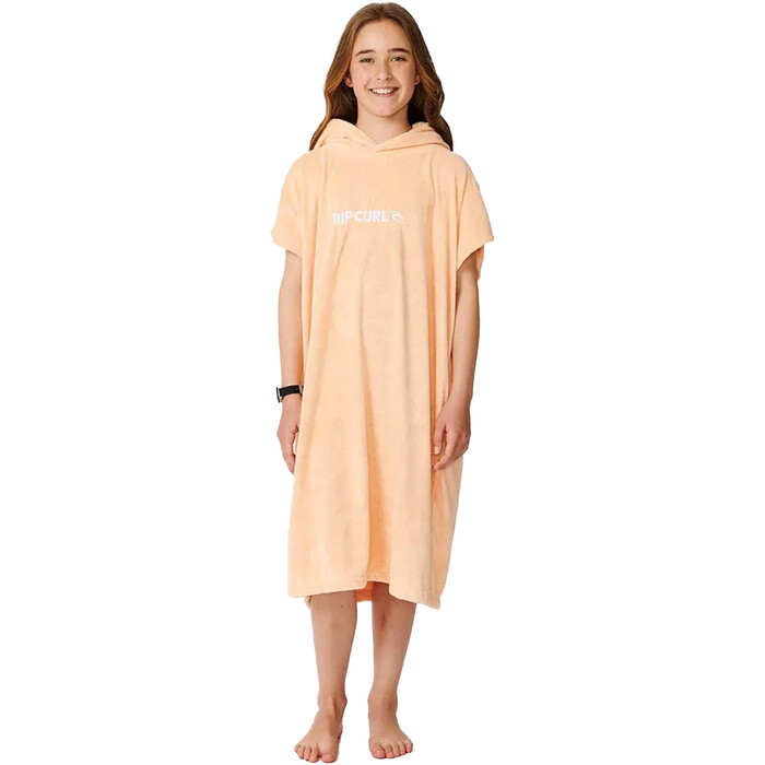 2024 Rip Curl Girls Classic Surf Hooded Towel Change Robe / Poncho 00CGTO - Peach